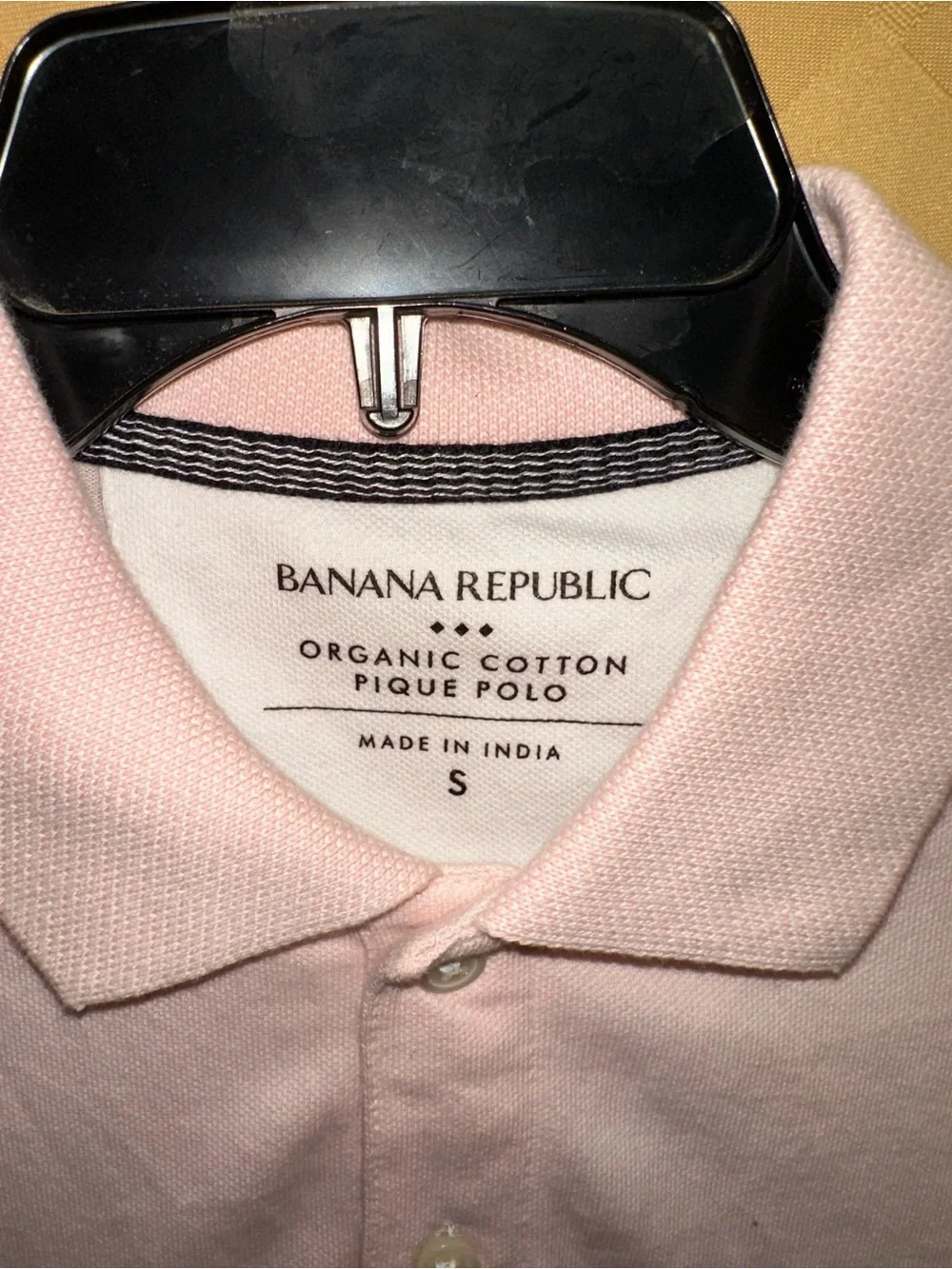 Banana Republic Men's Polo Shirt - Pale Pink